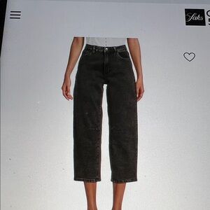 Joe's Jeans Relaxed Barrel cropped jeans washed black new with tags